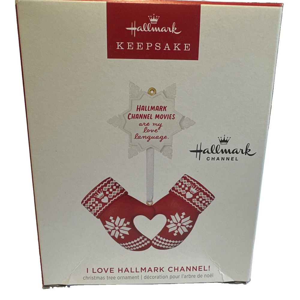Hallmark "I Love Hallmark Channel" Keepsake Ornament 2023 New Box Is Bent